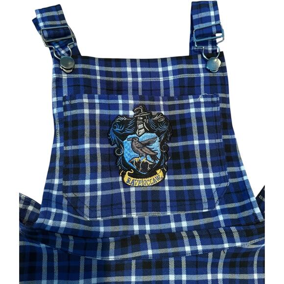 Harry Potter Ravenclaw Plaid blue black Skirtall Adjustable straps Hot topic M - Picture 4 of 16
